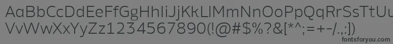 AminoAltLight Font – Black Fonts on Gray Background