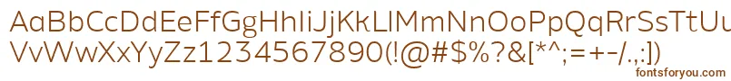 Шрифт AminoAltLight – коричневые шрифты на белом фоне
