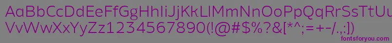 AminoAltLight Font – Purple Fonts on Gray Background