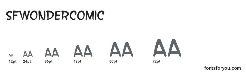 Размеры шрифта SfWonderComic