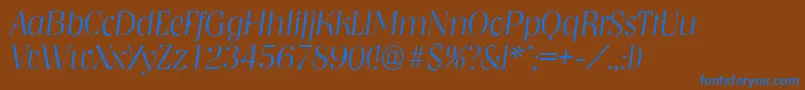 Police NashvilleserialXlightItalic – polices bleues sur fond brun
