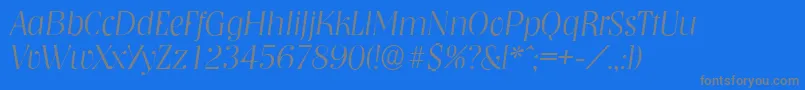 Police NashvilleserialXlightItalic – polices grises sur fond bleu