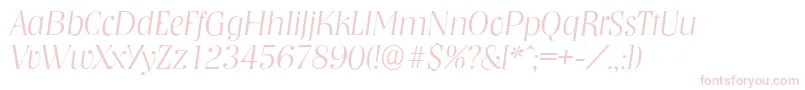 Police NashvilleserialXlightItalic – polices roses sur fond blanc