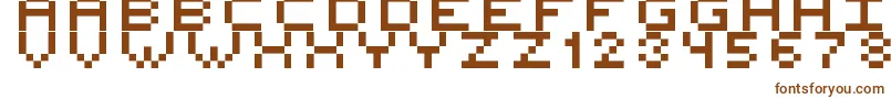 Czcionka Beefd – brązowe czcionki na białym tle
