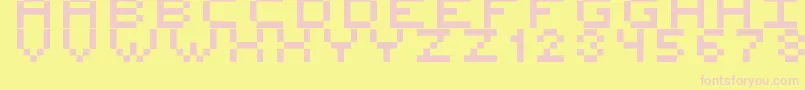 フォントBeefd – ピンクのフォント、黄色の背景