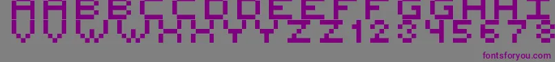 フォントBeefd – 紫色のフォント、灰色の背景