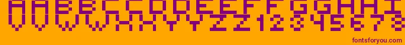 フォントBeefd – オレンジの背景に紫のフォント