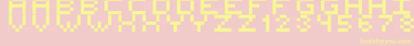 Beefd Font – Yellow Fonts on Pink Background