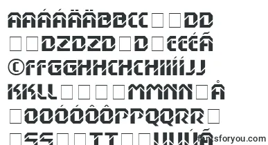 HanssonStencilMnBold font – slovak Fonts