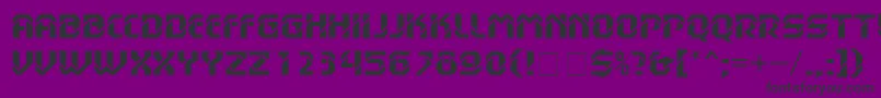 HanssonStencilMnBold Font – Black Fonts on Purple Background