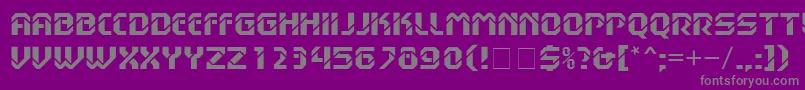 HanssonStencilMnBold Font – Gray Fonts on Purple Background