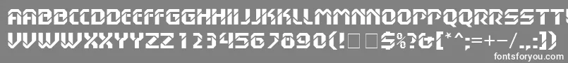 HanssonStencilMnBold Font – White Fonts on Gray Background