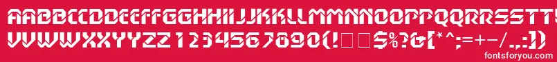 HanssonStencilMnBold Font – White Fonts on Red Background