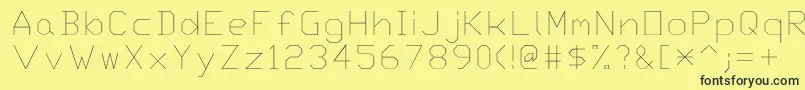 Txt Font – Black Fonts on Yellow Background