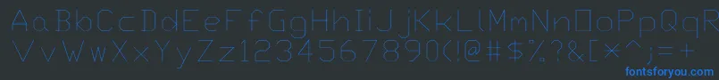フォントTxt – 黒い背景に青い文字