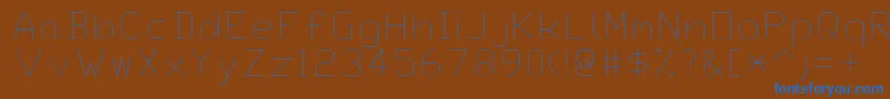 Txt Font – Blue Fonts on Brown Background