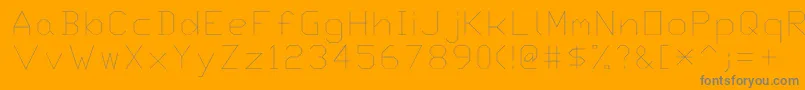 Txt-Schriftart – Graue Schriften auf orangefarbenem Hintergrund