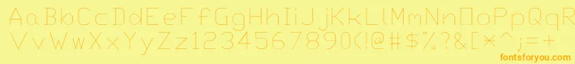 Txt Font – Orange Fonts on Yellow Background