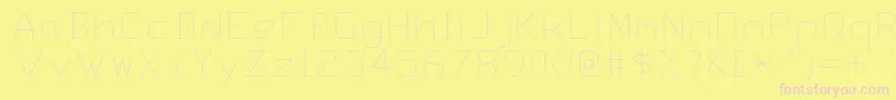 Txt Font – Pink Fonts on Yellow Background