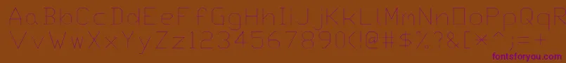 Txt Font – Purple Fonts on Brown Background