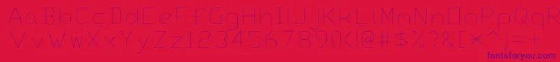 Txt Font – Purple Fonts on Red Background