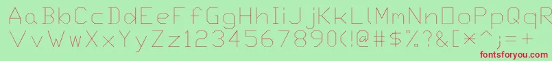 Txt Font – Red Fonts on Green Background