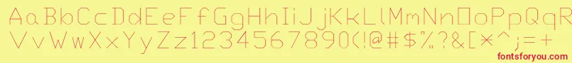 Txt Font – Red Fonts on Yellow Background