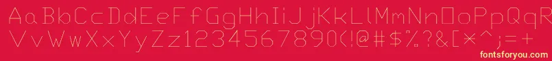 Txt Font – Yellow Fonts on Red Background