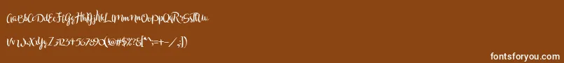 Czcionka Druchilla – białe czcionki na brązowym tle