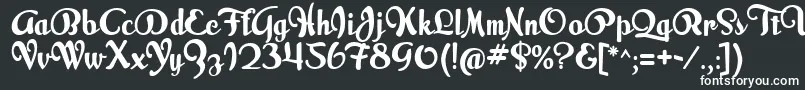 フォントMilkScript – 黒い背景に白い文字