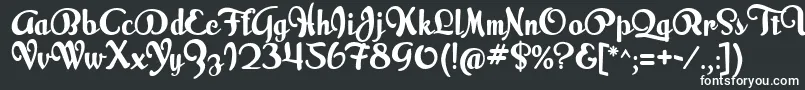 フォントMilkScript – 白い文字