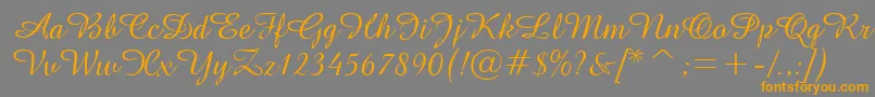 GeAmazoniaScriptNormal Font – Orange Fonts on Gray Background