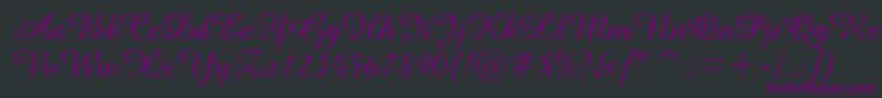 GeAmazoniaScriptNormal Font – Purple Fonts on Black Background