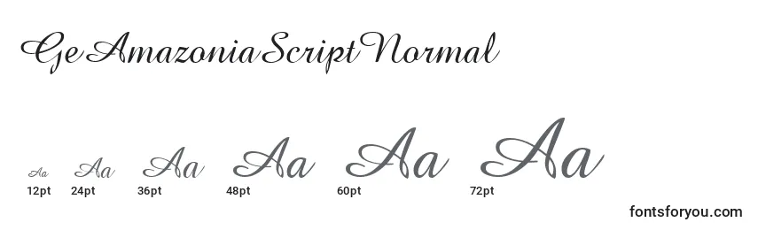 GeAmazoniaScriptNormal Font Sizes