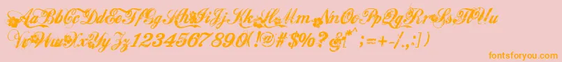 Hawaiilover Font – Orange Fonts on Pink Background