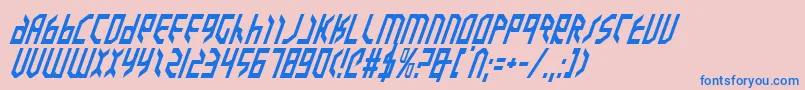 ValkyrieItalic Font – Blue Fonts on Pink Background