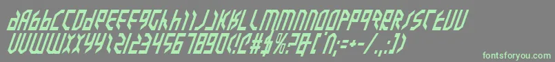 Fonte ValkyrieItalic – fontes verdes em um fundo cinza