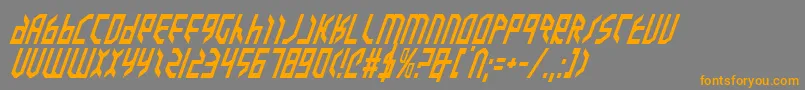 Czcionka ValkyrieItalic – pomarańczowe czcionki na szarym tle