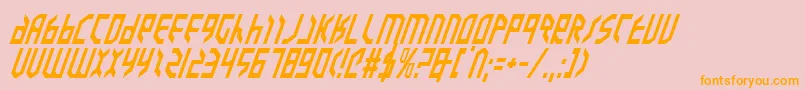 ValkyrieItalic Font – Orange Fonts on Pink Background