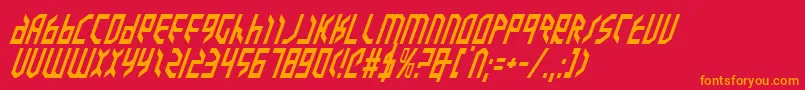 fuente ValkyrieItalic – Fuentes Naranjas Sobre Fondo Rojo