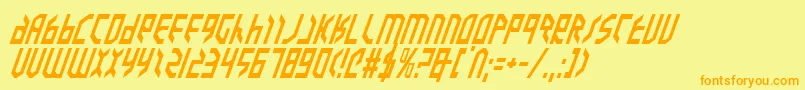 Police ValkyrieItalic – polices orange sur fond jaune