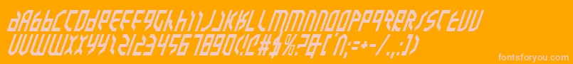 ValkyrieItalic Font – Pink Fonts on Orange Background