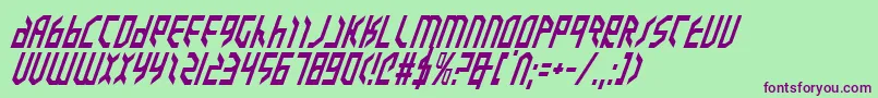 ValkyrieItalic Font – Purple Fonts on Green Background