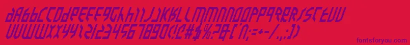 フォントValkyrieItalic – 赤い背景に紫のフォント