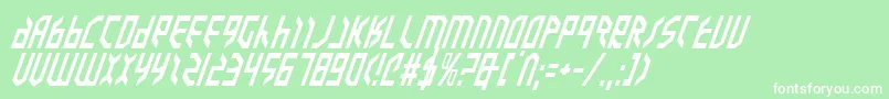 ValkyrieItalic Font – White Fonts on Green Background