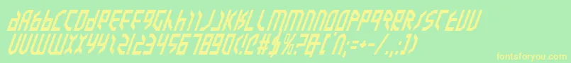 fuente ValkyrieItalic – Fuentes Amarillas Sobre Fondo Verde