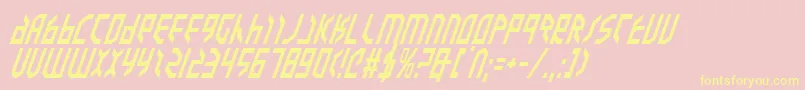 ValkyrieItalic Font – Yellow Fonts on Pink Background