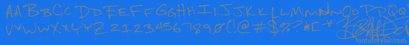 Weitere Informationen zur Bradford-Schriftart Bradford-Schriftart – Graue Schriften auf blauem Hintergrund