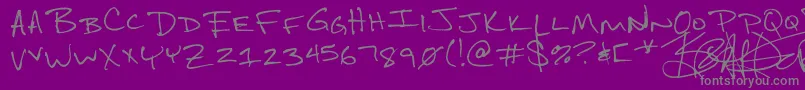 Weitere Informationen zur Bradford-Schriftart Bradford-Schriftart – Graue Schriften auf violettem Hintergrund