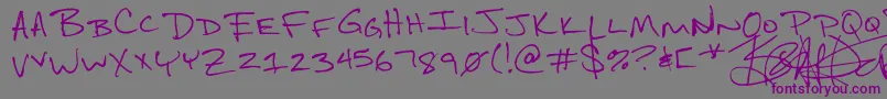 Шрифт Bradford – фиолетовые шрифты на сером фоне
